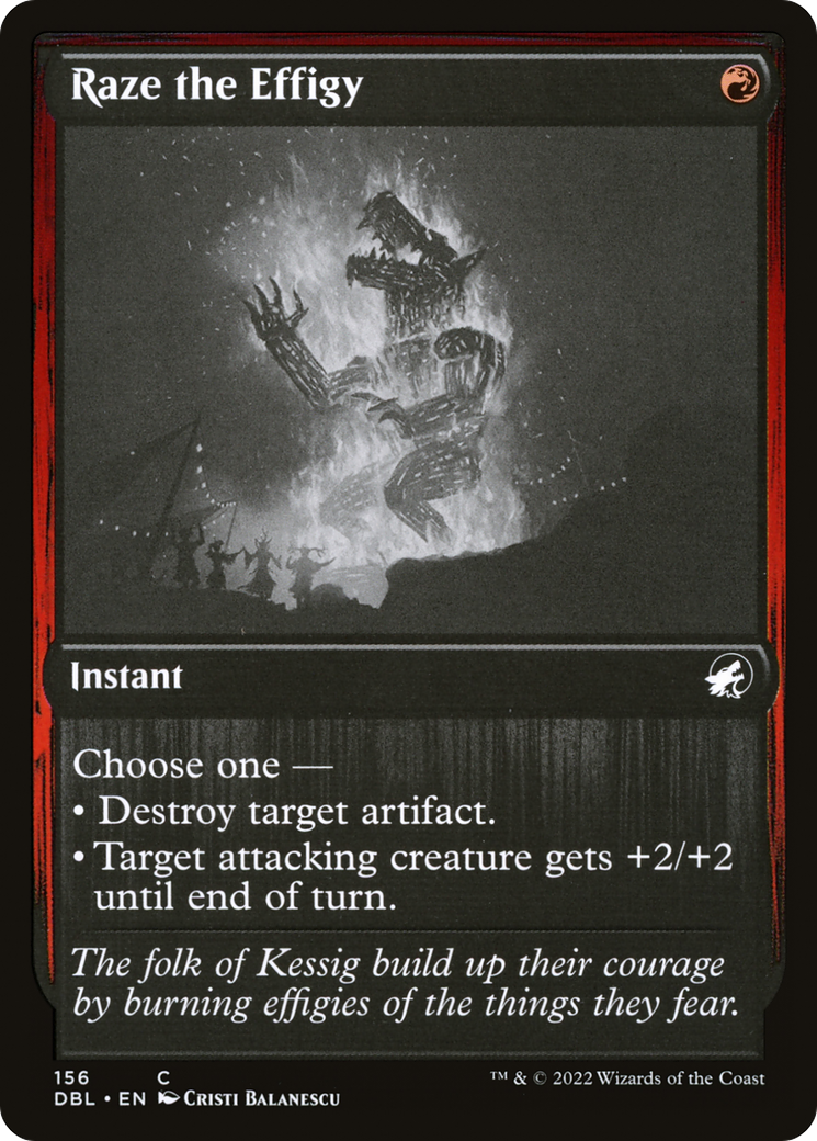 Raze the Effigy (DBL-156)  Foil - Innistrad: Double Feature