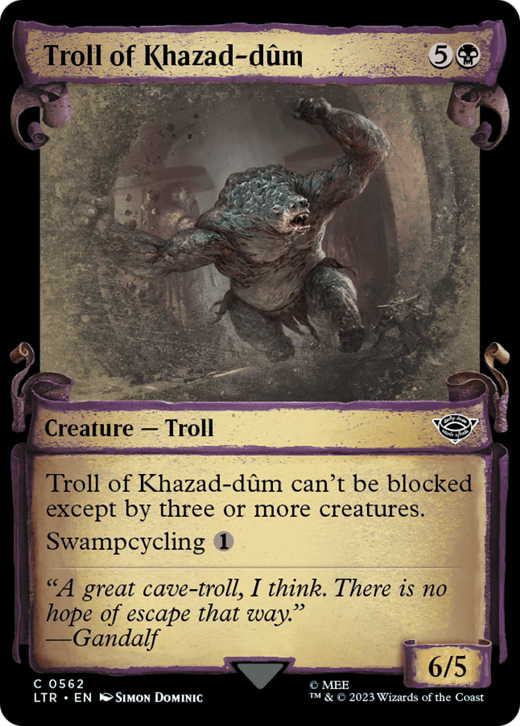 Troll of Khazad-dum (Showcase Scrolls) (LTR-562)  - The Lord of the Rings: Tales of Middle-earth: (Showcase)