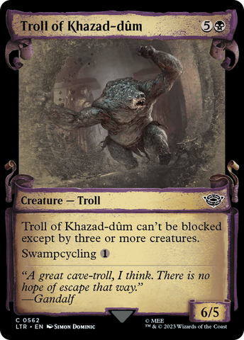 Troll of Khazad-dum (Showcase Scrolls) (LTR-562)  Foil - The Lord of the Rings: Tales of Middle-earth: (Showcase)