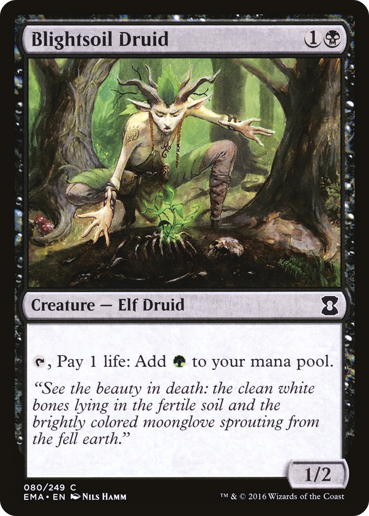 Blightsoil Druid (EMA-080)  Foil - Eternal Masters