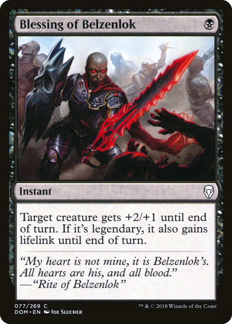 Blessing of Belzenlok (DOM-077)  - Dominaria