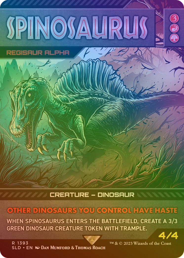 Spinosaurus - Regisaur Alpha (Rainbow Foil) (SLD-1393)  Foil - Secret Lair Drop / Spinosaurus (Borderless)