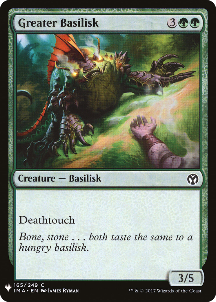 Greater Basilisk (LIST-165)  - The List