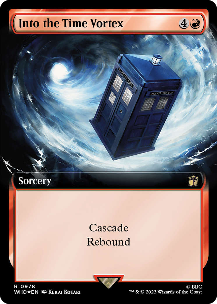 Into the Time Vortex (Extended Art) (Surge Foil) (WHO-978)  Foil - Doctor Who: (Extended Art)