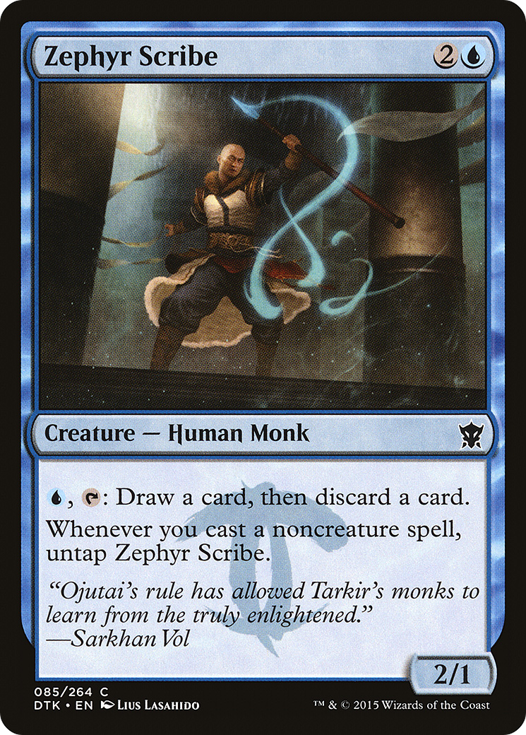 Zephyr Scribe (DTK-085)  - Dragons of Tarkir