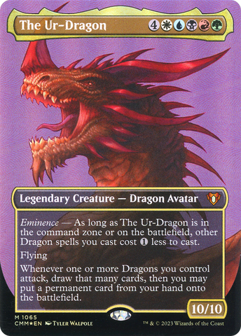 The Ur-Dragon (Textured Foil) (CMM-1065)  Foil - Commander Masters (Borderless)