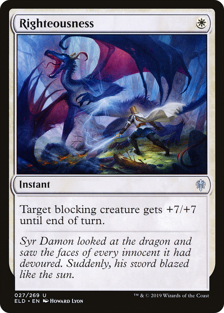 Righteousness (ELD-027)  Foil - Throne of Eldraine