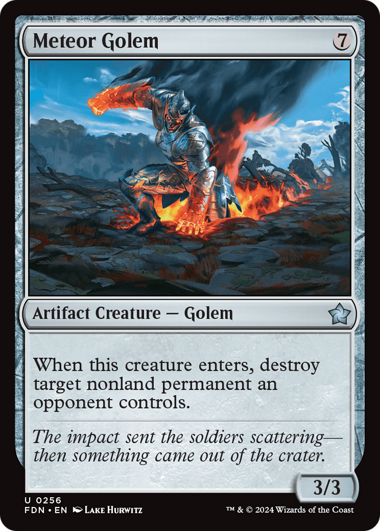 Meteor Golem (FDN-256)  Foil - Foundations