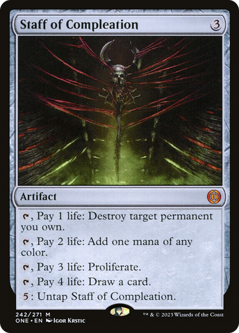 Staff of Compleation (ONE-242)  Foil - Phyrexia: All Will Be One