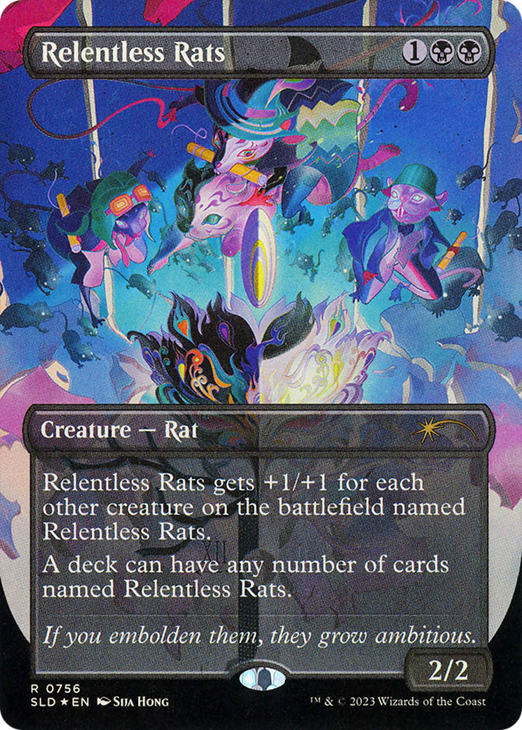 Relentless Rats (756) (SLD-756)  Foil - Secret Lair Drop (Borderless)
