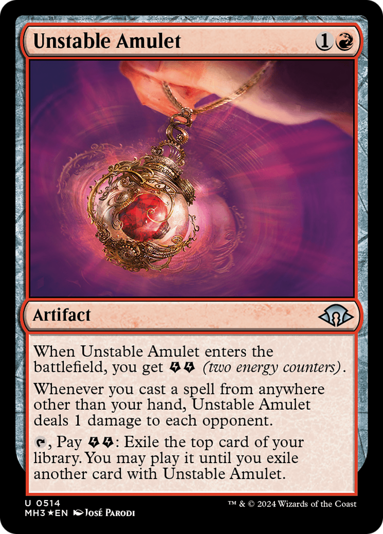 Unstable Amulet (Ripple Foil) (MH3-514)  Foil - Modern Horizons 3