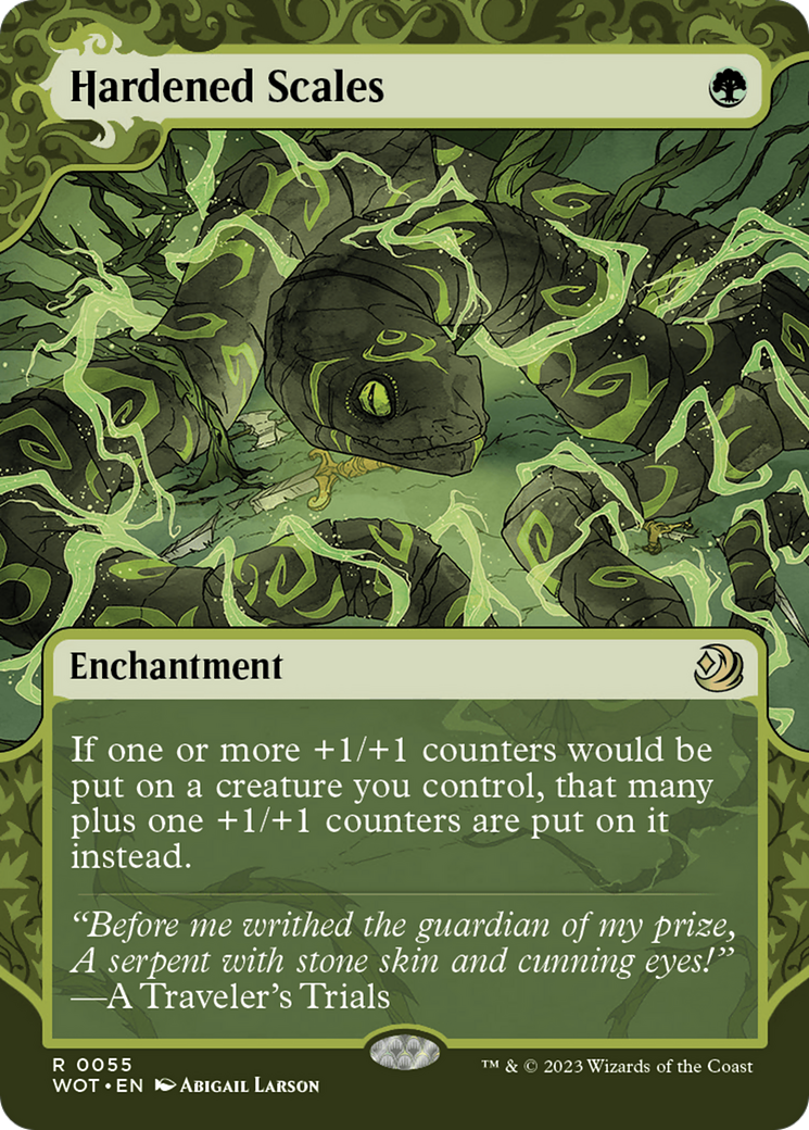 Hardened Scales (WOT-055)  - Wilds of Eldraine: Enchanting Tales: (Showcase) (Borderless)
