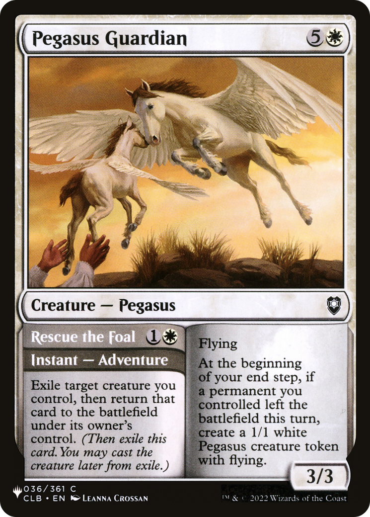 Pegasus Guardian // Rescue the Foal (LIST-CLB-36)  - The List