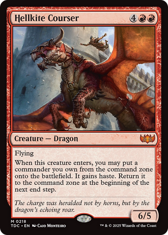 Hellkite Courser (TDC-218)  - Commander: Tarkir: Dragonstorm