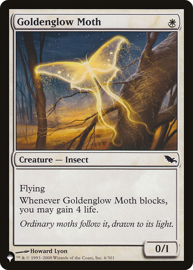 Goldenglow Moth (LIST-SHM-6)  - The List