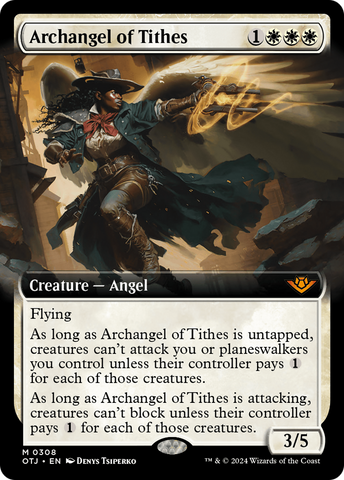 Archangel of Tithes (Extended Art) (OTJ-308)  - Outlaws of Thunder Junction: (Extended Art)