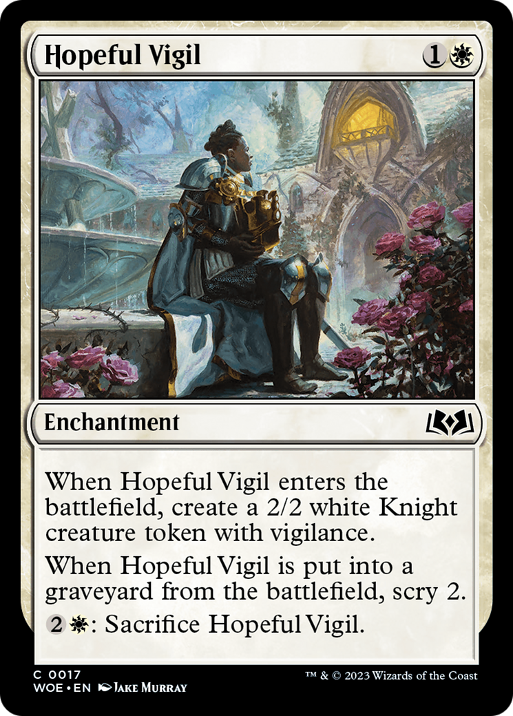 Hopeful Vigil (WOE-017)  - Wilds of Eldraine