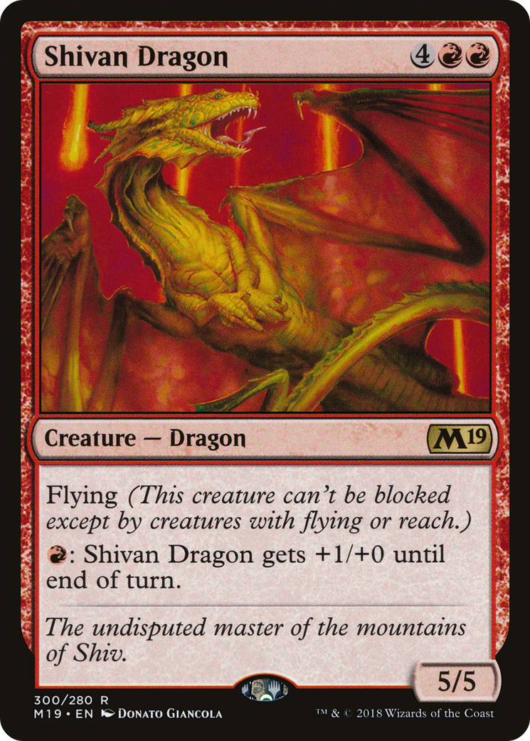 Shivan Dragon (M19-300)  - Core Set 2019