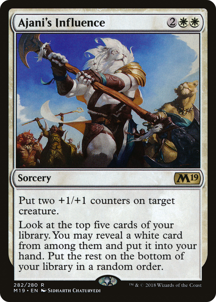 Ajani's Influence (M19-282)  - Core Set 2019