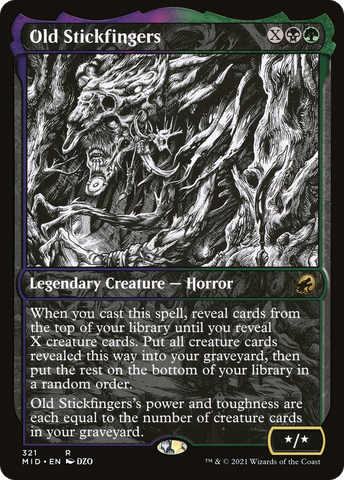 Old Stickfingers (Showcase) (MID-321)  - Innistrad: Midnight Hunt: (Showcase)