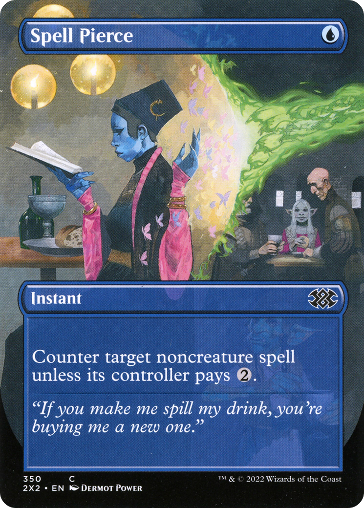 Spell Pierce (Borderless) (2X2-350)  Foil - Double Masters 2022