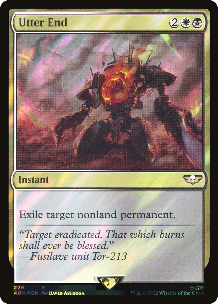 Utter End (Surge Foil) (40K-226)  Foil - Warhammer 40,000 Commander