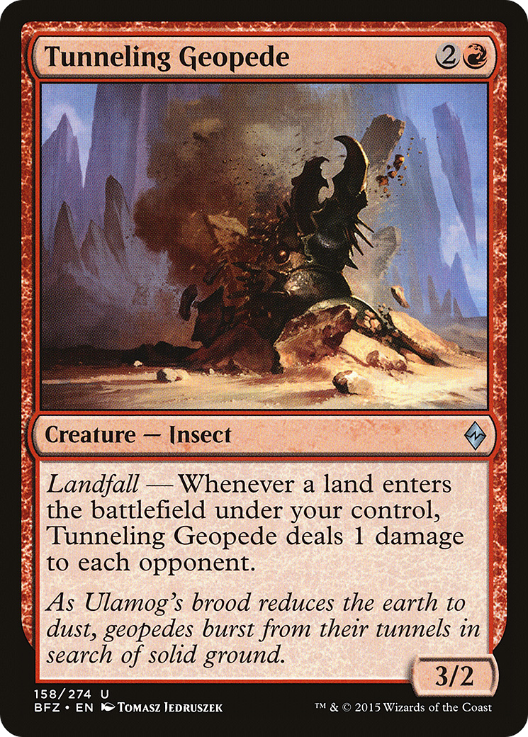 Tunneling Geopede (BFZ-158)  Foil - Battle for Zendikar