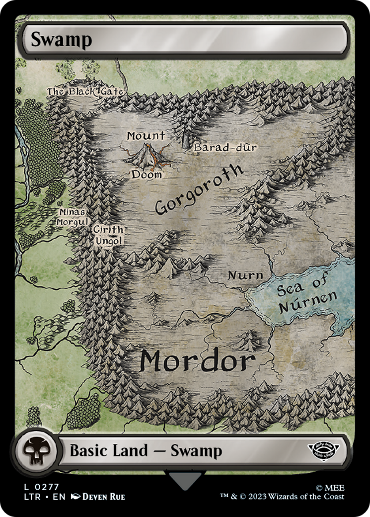 Swamp (0277) (LTR-277)  Foil - The Lord of the Rings: Tales of Middle-earth