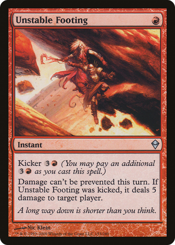 Unstable Footing (ZEN-153) - Zendikar Foil