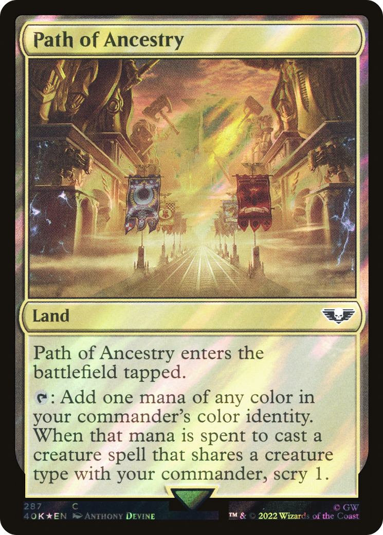Path of Ancestry (Surge Foil) (40K-287)  Foil - Warhammer 40,000 Commander