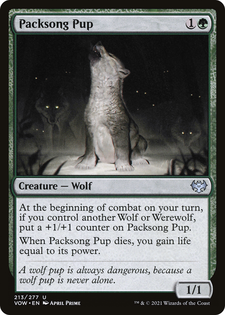 Packsong Pup (VOW-213)  Foil - Innistrad: Crimson Vow