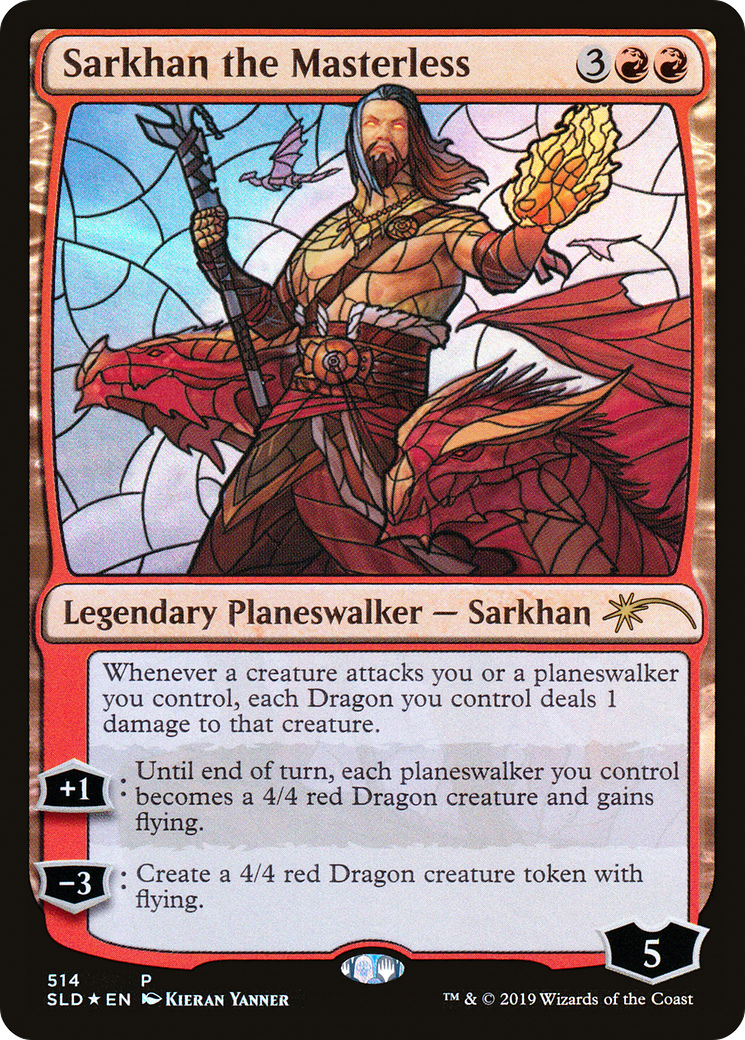 Sarkhan the Masterless (Stained Glass) (SLD-514)  Foil - Secret Lair Drop