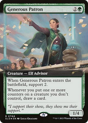 Generous Patron (Extended Art) (SLD-768)  Foil - Secret Lair Drop: (Extended Art)