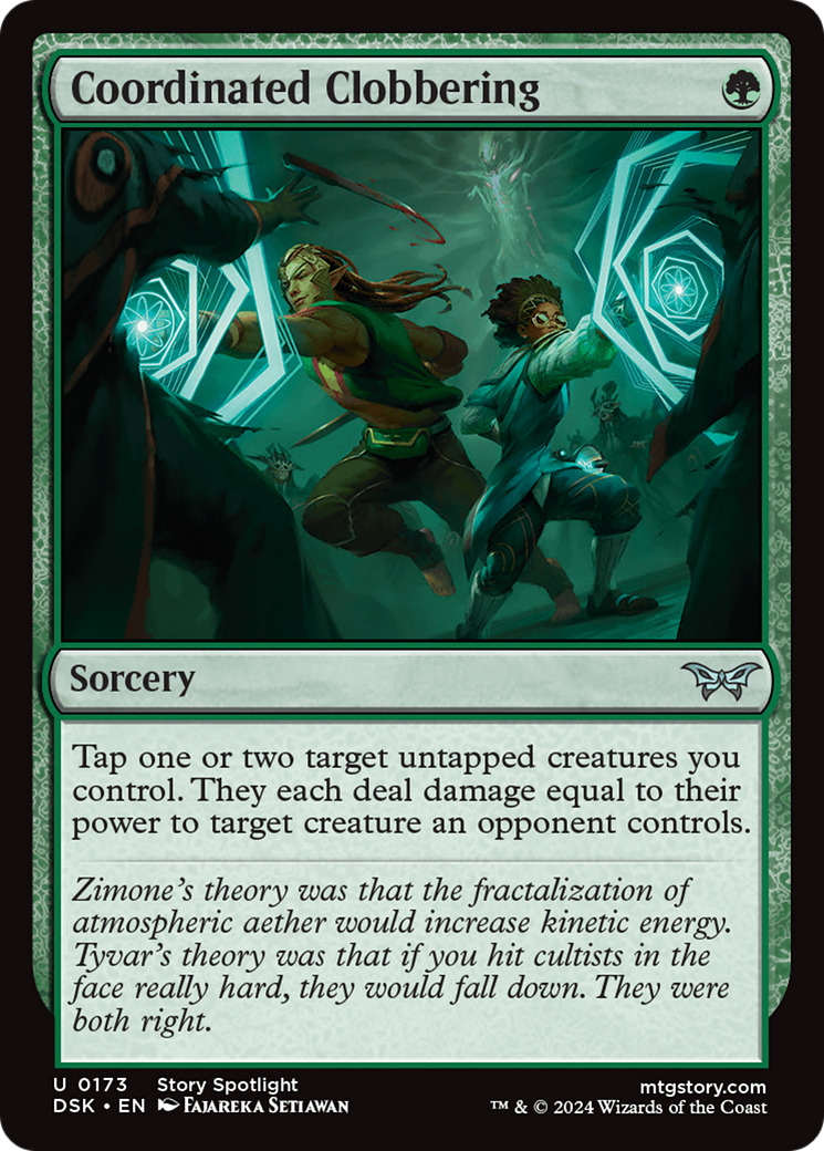 Coordinated Clobbering (DSK-173)  Foil - Duskmourn: House of Horror