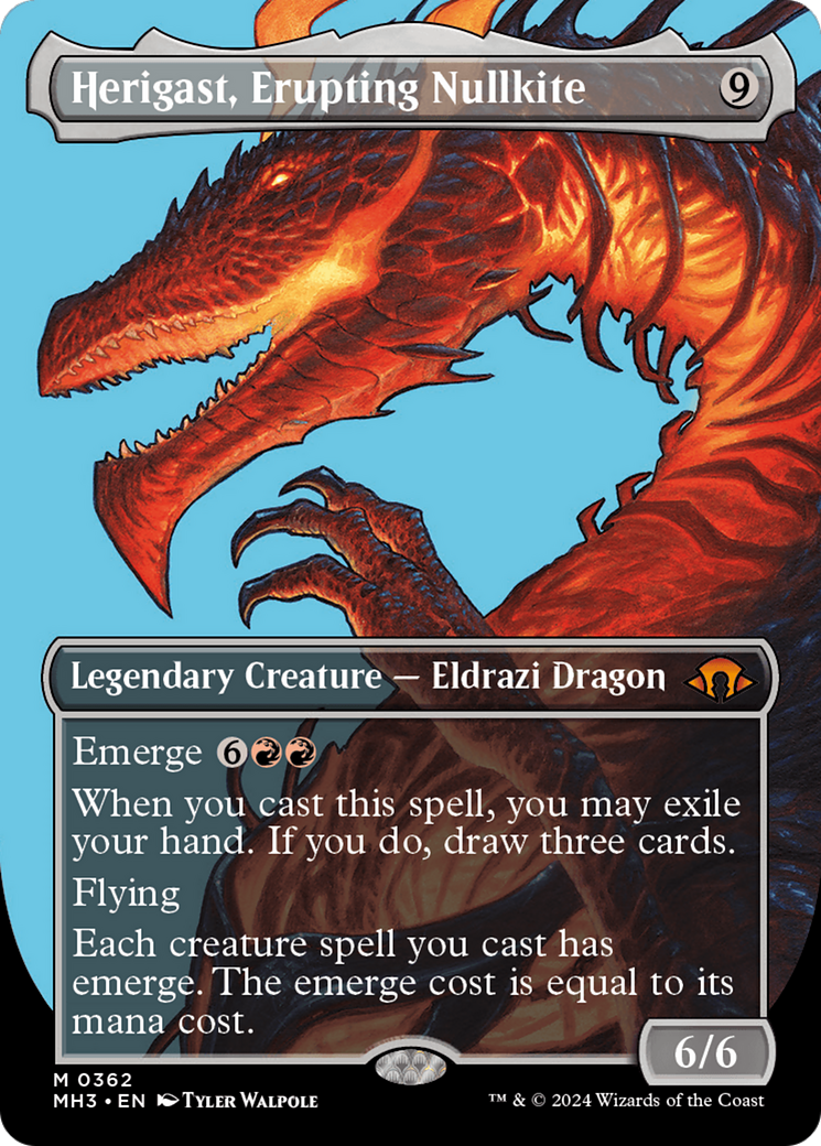 Herigast, Erupting Nullkite (Borderless) (MH3-362)  Foil - Modern Horizons 3