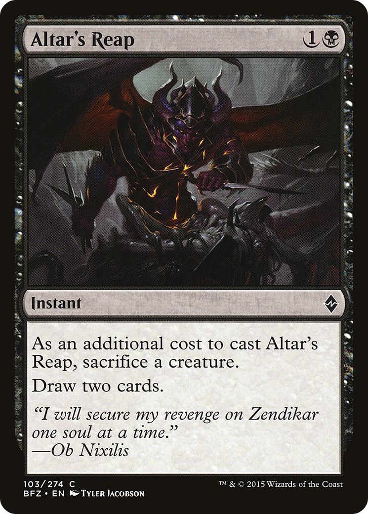 Altar's Reap (BFZ-103)  - Battle for Zendikar