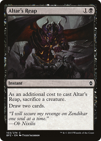 Altar's Reap (BFZ-103)  - Battle for Zendikar