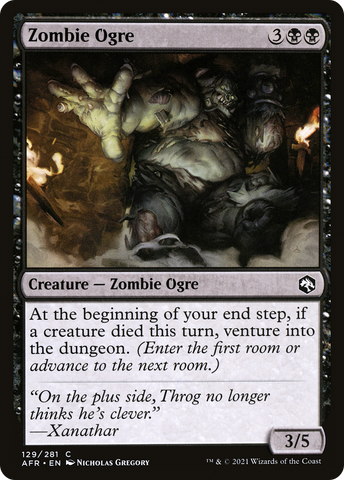 Zombie Ogre (AFR-129)  Foil - Adventures in the Forgotten Realms