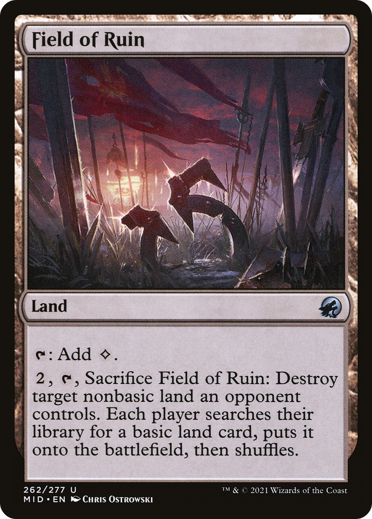 Field of Ruin (MID-262)  Foil - Innistrad: Midnight Hunt