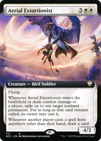 Aerial Extortionist (Extended Art) (NCC-112)  - New Capenna Commander: (Extended Art)