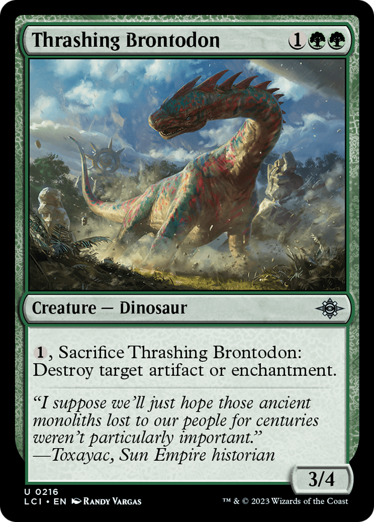 Thrashing Brontodon (LCI-216)  - The Lost Caverns of Ixalan