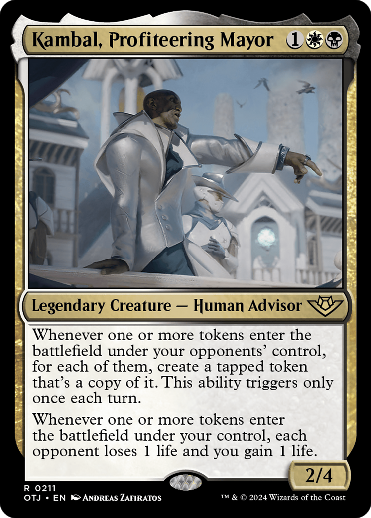Kambal, Profiteering Mayor (OTJ-211)  Foil - Outlaws of Thunder Junction