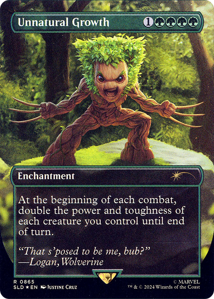 Unnatural Growth (Rainbow Foil) (SLD-865)  Foil - Secret Lair Drop (Borderless)