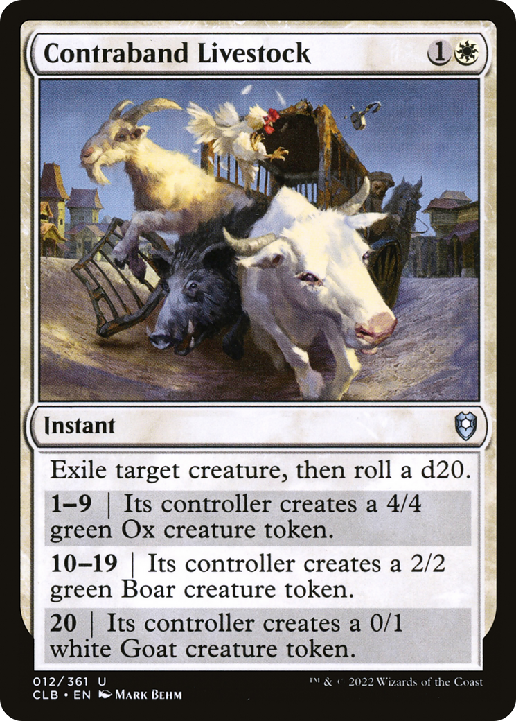 Contraband Livestock (CLB-012)  - Commander Legends: Battle for Baldur's Gate