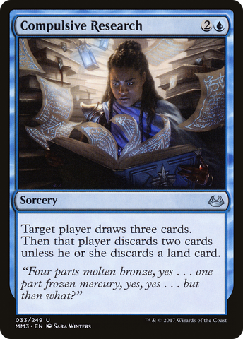 Compulsive Research (MM3-033)  Foil - Modern Masters 2017