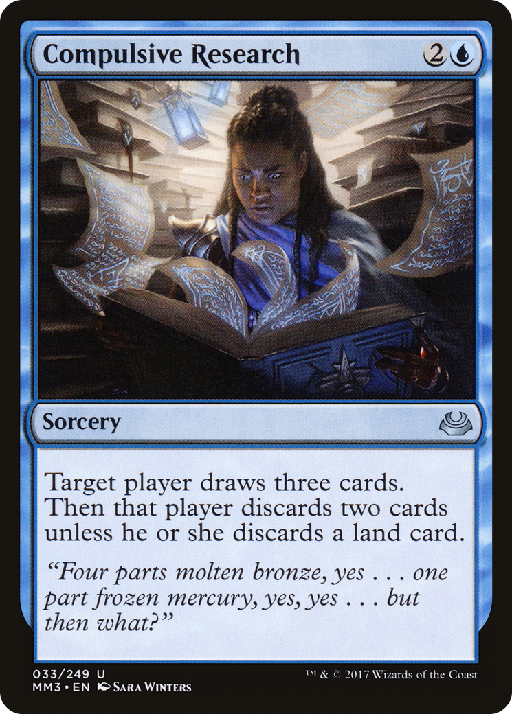 Compulsive Research (MM3-033)  Foil - Modern Masters 2017