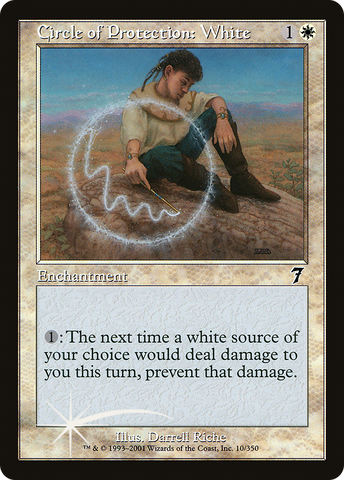 Circle of Protection: White (7ED-10★) - Seventh Edition Foil