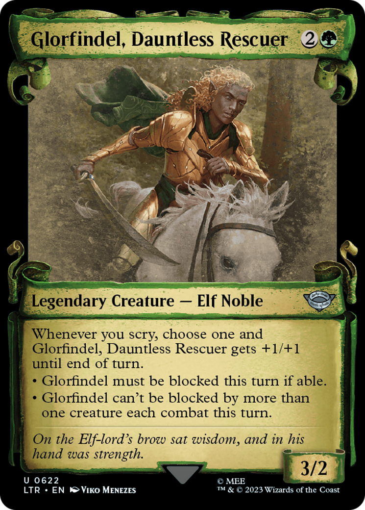 Glorfindel, Dauntless Rescuer (Showcase Scrolls) (LTR-622)  - The Lord of the Rings: Tales of Middle-earth: (Showcase)