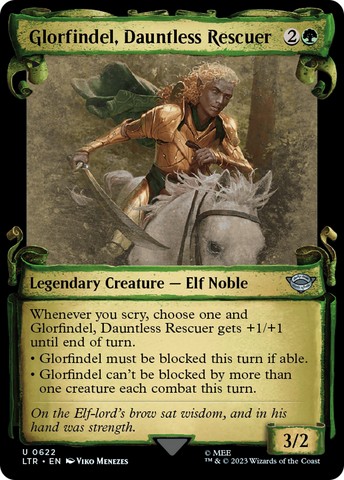 Glorfindel, Dauntless Rescuer (Showcase Scrolls) (LTR-622)  Foil - The Lord of the Rings: Tales of Middle-earth: (Showcase)