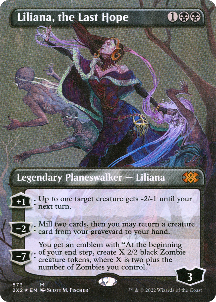 Liliana, the Last Hope (Textured Foil) (2X2-573)  Foil - Double Masters 2022 (Borderless)
